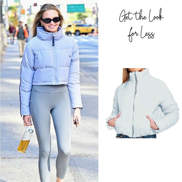 light blue cropped jacket